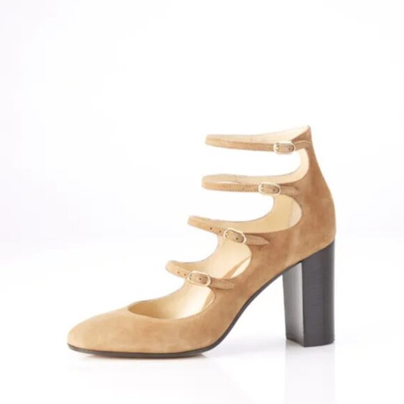 Marion Parke Women's Kay Suede Closed Toe Block Heel Pump - US 5.5 - Picture 1 of 9